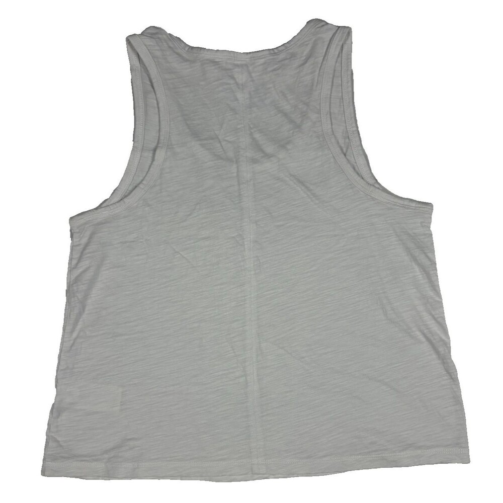 Athleta Essential Slub Tank Top Women’s Small White 100% Cotton Scoop Neck - Picture 2 of 15